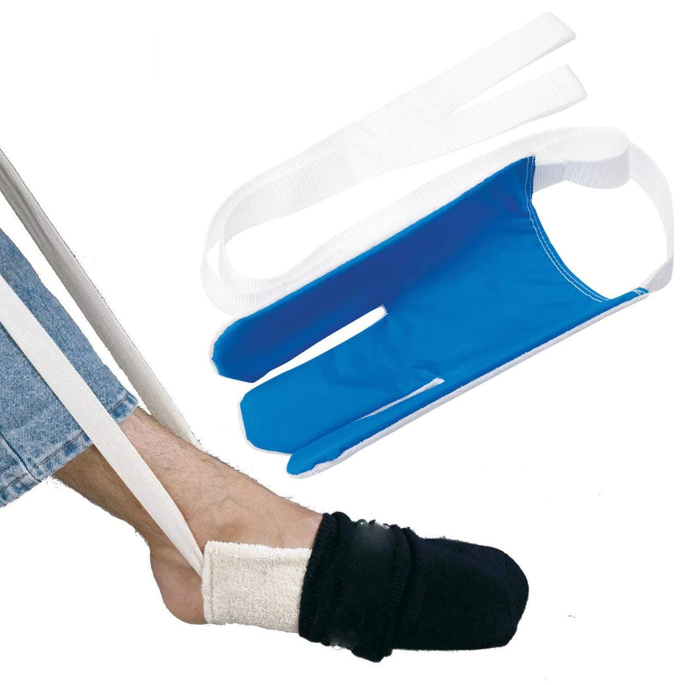 FairmanSocks Aid Pulling Assist Device Sock Helper for Elderly/Pregnant or Those with Reduced Mobility to Put on Their Socks Without Bending Down(Navy blue)