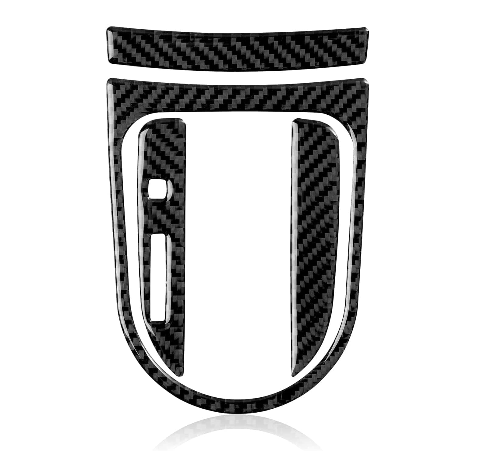 MAKINGTEC Carbon Fiber Car Shift Panel for Ford Mustang GT 2021 2020 2019 2018 2017 2016 2015, Car Interior Modification Accessories Decorative Sticker, Frame Cover Interior Sticker Decal