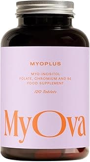 MyOva Myoplus - Myo-Inositol Supplement - 4000mg Myo Inositol, 200ug Folate & 100ug Chromium Daily Intake - Hormonal Balance for Women - 120 Vegan Tablets, 30 Days Supply