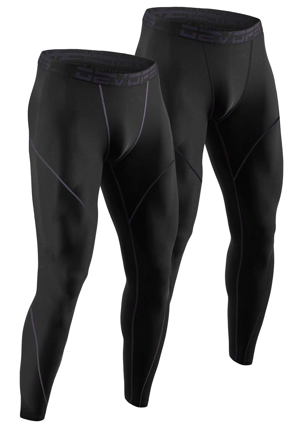 2 or 3 Pack Men's Thermal Compression Pants, Athletic Leggings Base Layer Bottoms