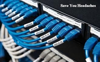 MR-Label Self-Laminating Wrap Around Cable Labels €“ Letter Sheet Laser Printer Only €“ for Wire Marking Identification 25 Sheets (800 Labels) White