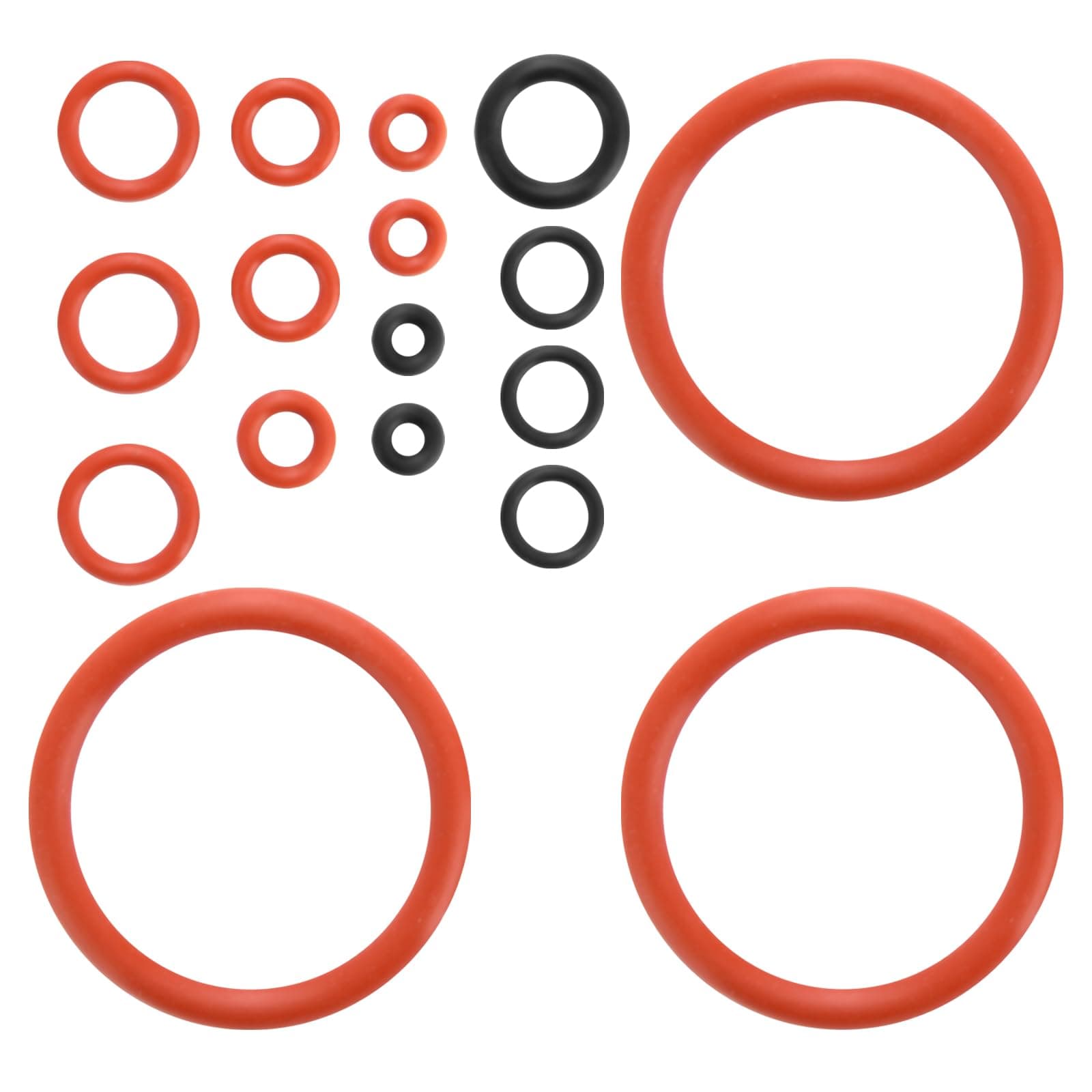 17Pcs Sealing Rings Brewing Group, Support Valve Silicone O-Ring Seal, Filter Replacement, Espresso Machine Seal Compatible for Philips Saeco Spidem Gaggia Coffee Machines