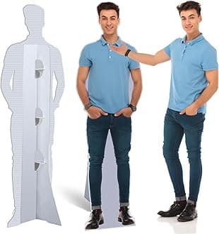 Custom Life Size Cardboard Cutout, Personalized LifeSize Stand up Cutouts, Upload Your Photo, Up to 8 ft, 8 Sizes Optional for Birthday, Party and Events,1 PC
