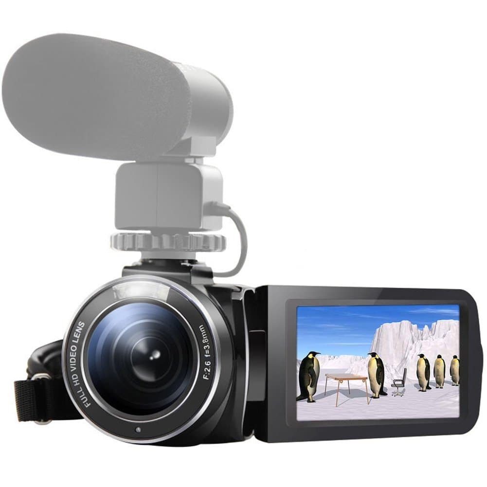SEREE Comcorder Full HD 1080P Video Camera 16X Digital Zoom 2.7" LCD 270 Degree Rotation Screen (HDV-520-FBA)