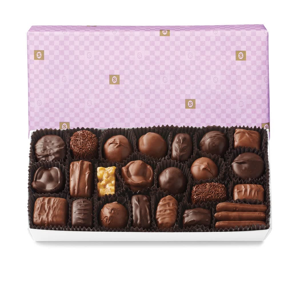 Assorted Chocolates (1 Pound (Pack of 1), Lavender Gift Wrap)