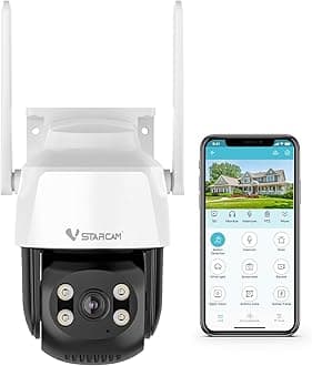 VSTARCAM Outdoor Waterproof PT Network Camera, 1080P Wired Cameras for Home Secuirty Camera with Bluetooth Connection, Color Night Vision, Motion Detection & Tracking,Light & Siren Alarm, SD/Cloud 03