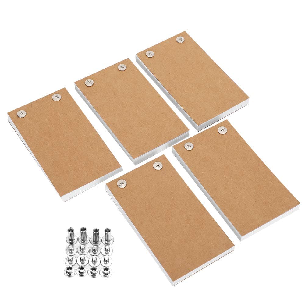 5Pcs Flip Book Kit Drawing Board Sketch Pad Doodle Board for Calligraphy Painting Animation LED Light Compatible Book with Screws Set Kids Art Supplies
