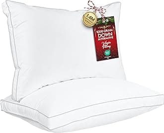 Utopia Bedding Bed Pillows for Sleeping Queen Size (White), Set of 2, Cooling Hotel Quality, Gusseted Pillow for Back, Stomach or Side Sleepers