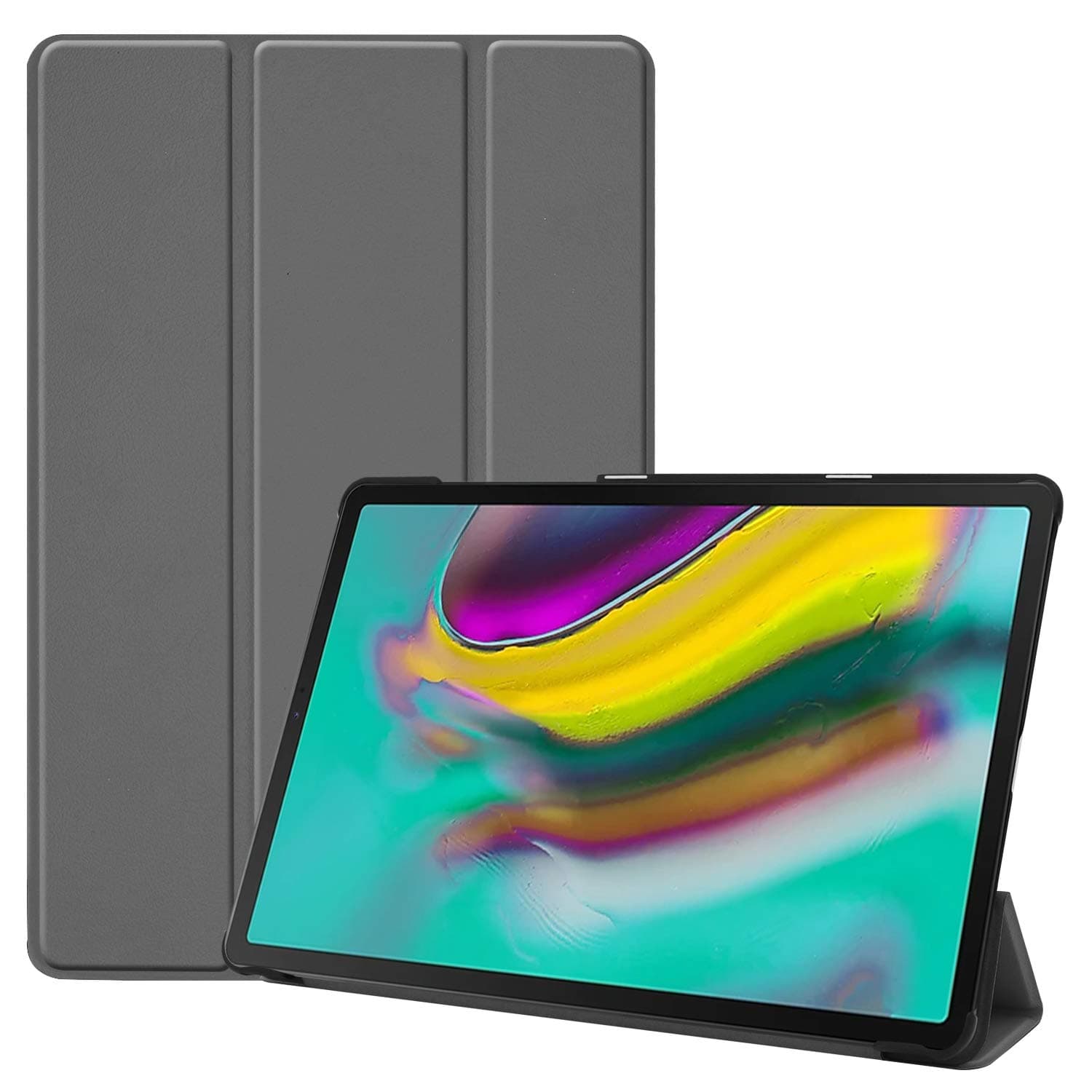 Samsung Galaxy Tab S5e Case, TopACE PU Leather Smart Case【Auto Wake/Sleep】 with Stand Function Compatible for Samsung Galaxy Tab S5e 2019 Release (Gray)