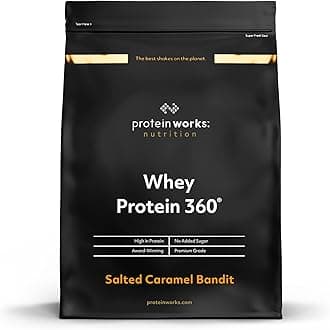 Protein WorksWhey Protein 360 | Premium Whey Shake | Whey Protein Powder Blend | No Added Sugar Protein Shake | 80 Servings | Salted Caramel Bandit | 2.4kg