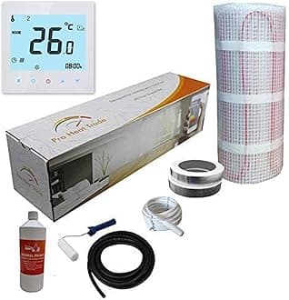 Electric Underfloor Yellow Box Heating kit 150w - 20.0m2 - White WiFi Thermostat