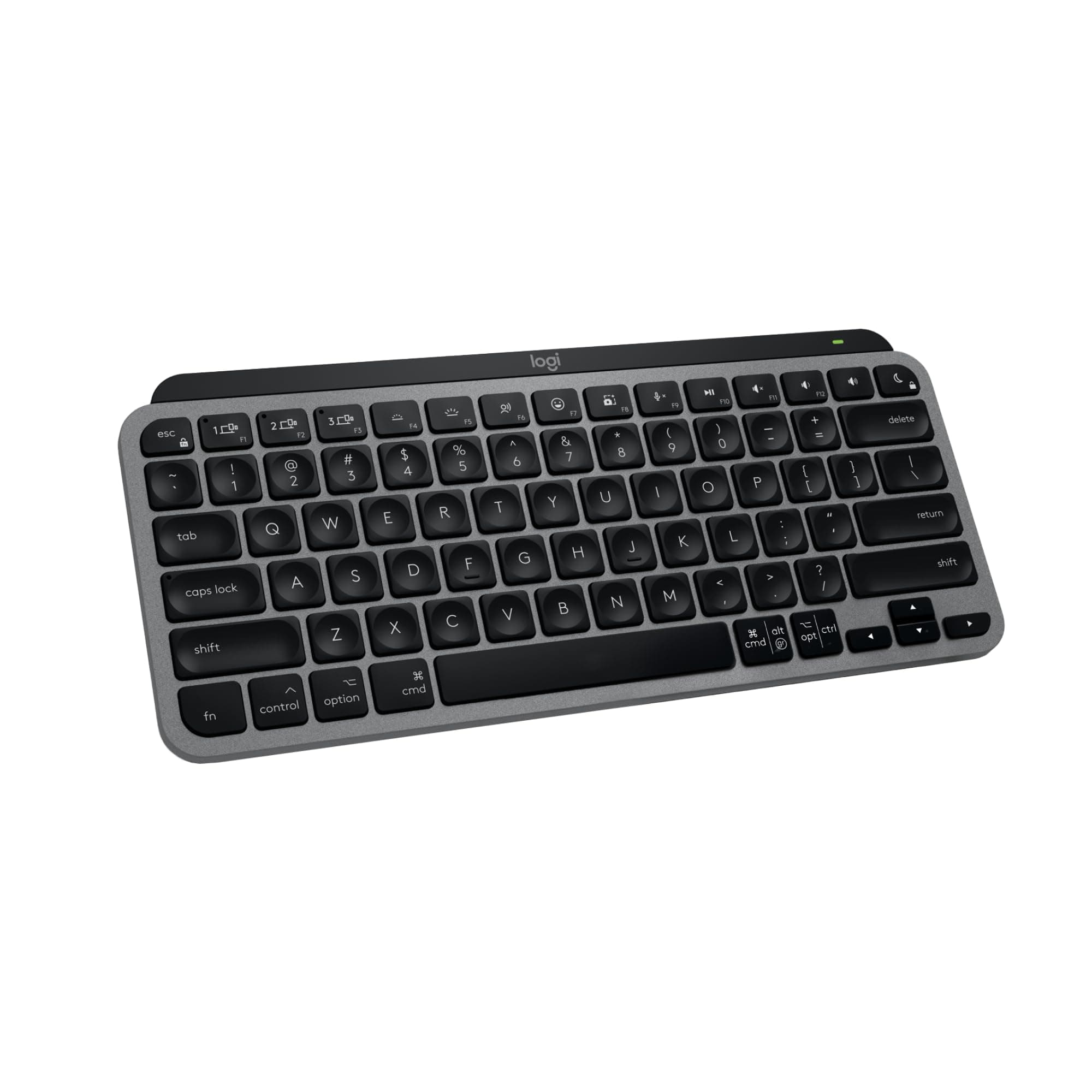 MX Keys Mini for Mac Minimalist Wireless Keyboard, Compact, Bluetooth, Backlit Keys, USB-C, Tactile Typing, Compatible with MacBook Pro & Air,iMac,iPad - Space Grey