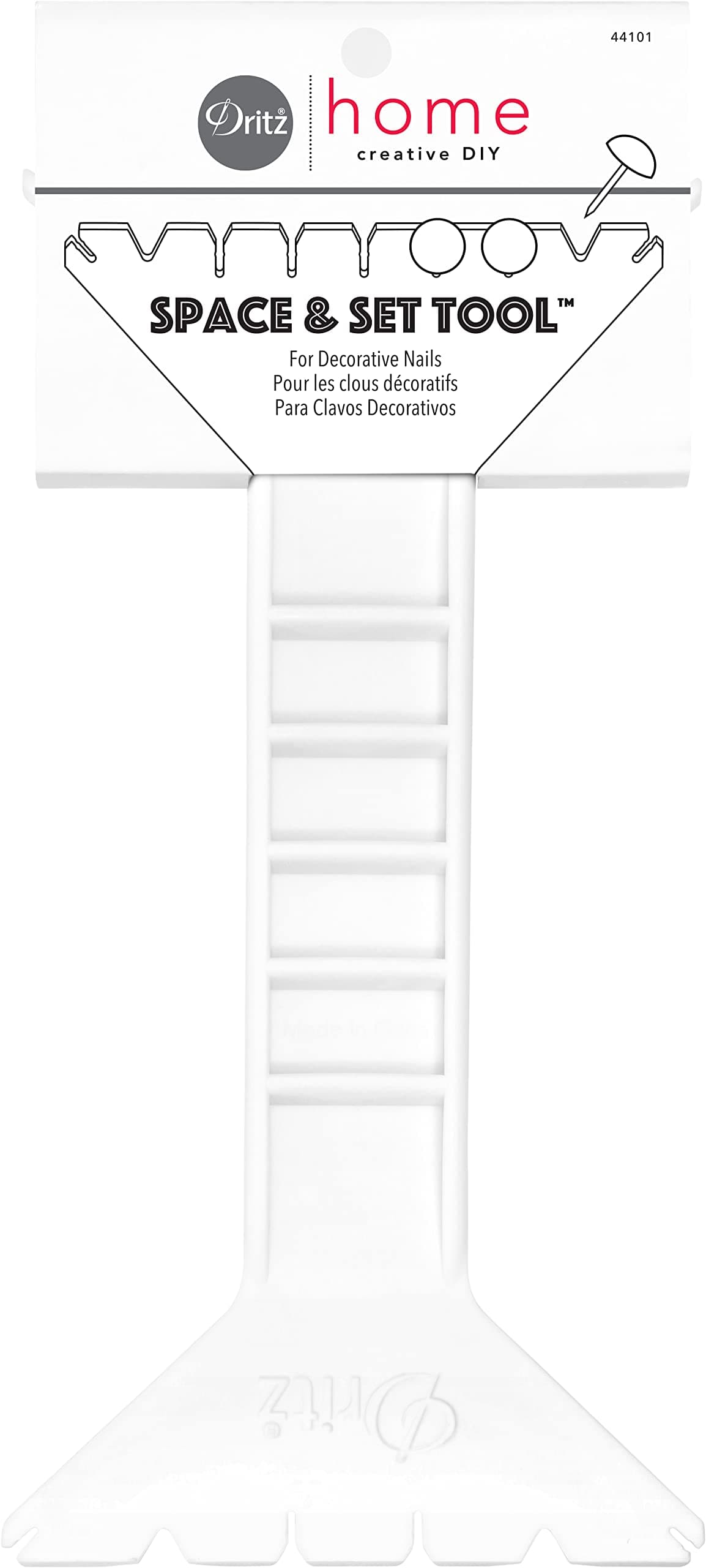 Dritz Decorative Nail Spacer/Setter Tool, Acrylic, Multicoloured, 0.55 x 4.1 x 8.4 cm