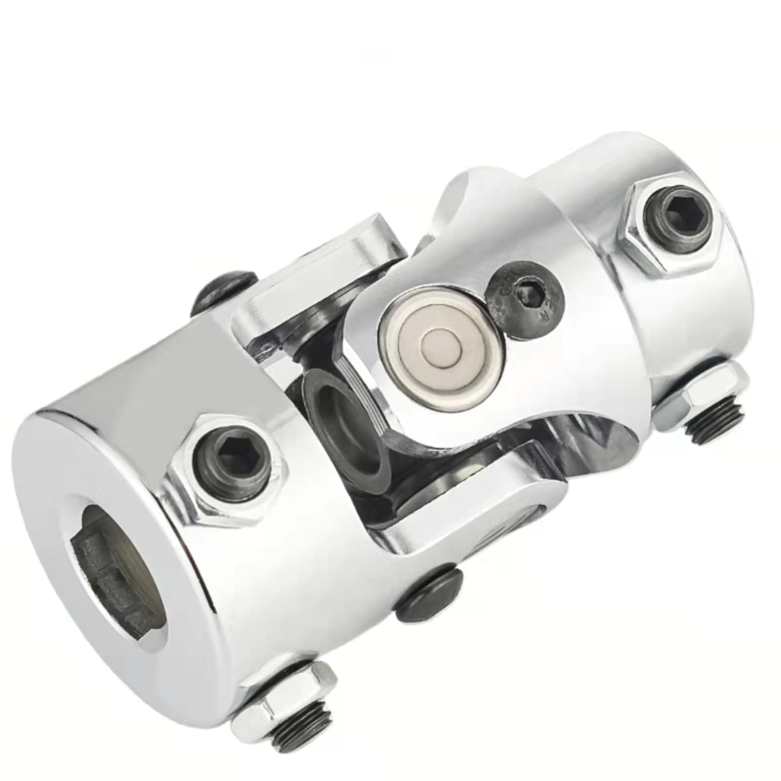 Steering Shaft U Joint, 3/4 DD X 1''DD U Joint, Universal Joint,3/4 U Joint,Steering Shaft Coupler 3/4, Automotive Replacement Universal Joints,3/4 DD U Joint, 35 Degree Chrome Accsoe