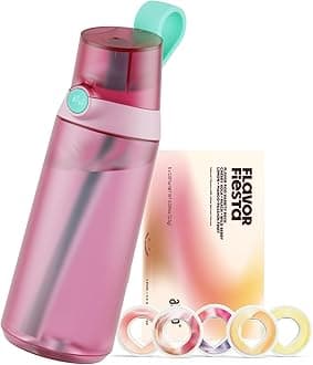 air up® water bottle (21oz) Click original starter set with pods in 5 flavors | drinking bottle with sugar-free flavoring | dishwasher-safe, BPA-free (Shrimp Pink)
