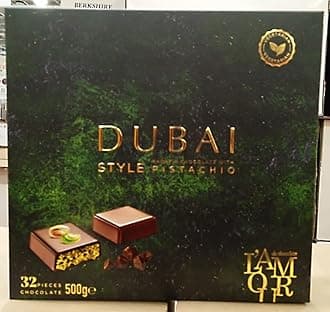 L'Amour du Chocolate Dubai Style Kadayif Chocolate with Pistachio - 500g (32 Pieces)