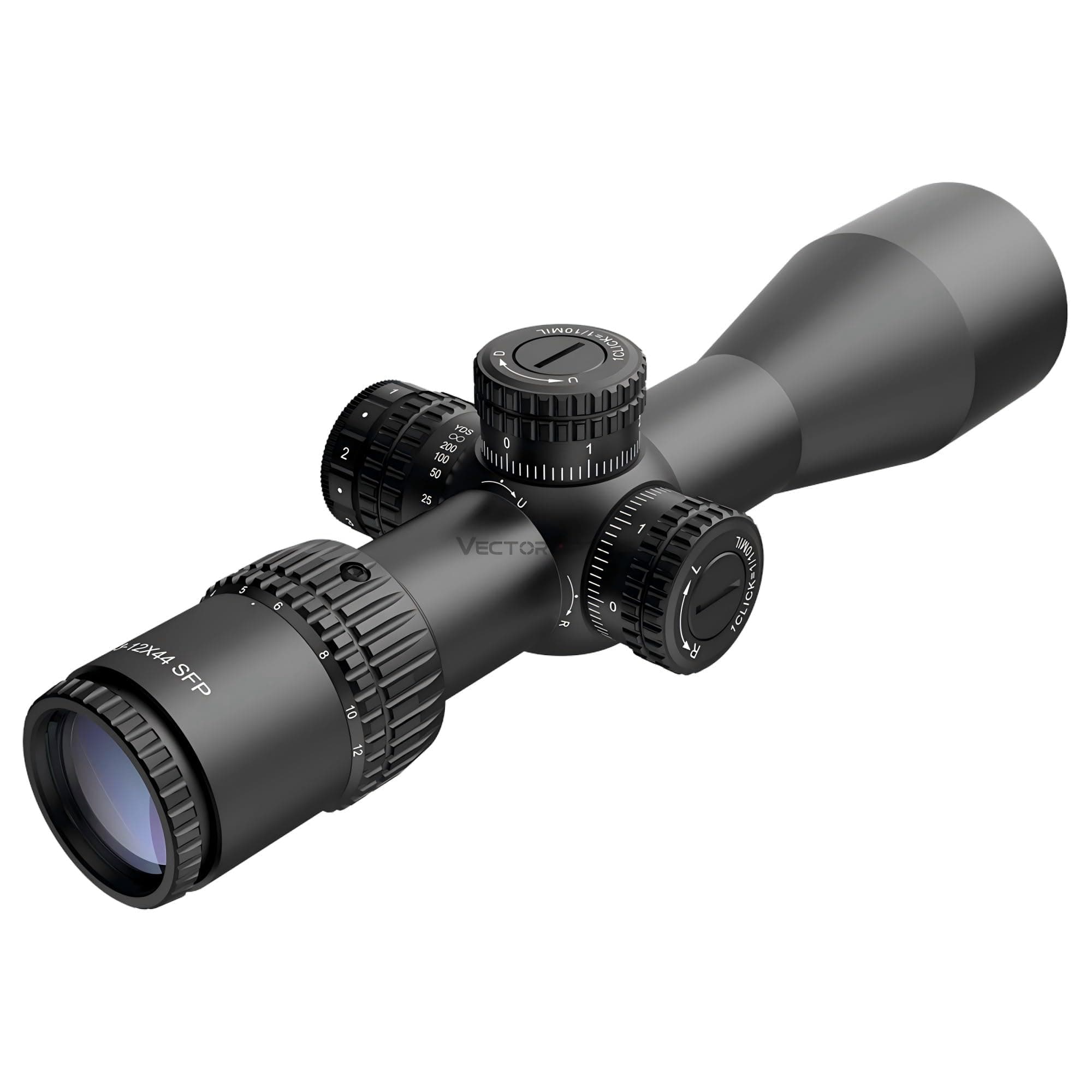Veyron 3-12x44 Second Focal Plane Compact Riflescope 30mm Monotube Turret Lock Illuminated Center Dot Fully Multi-Coated Fast Focus Fit for Compact Air Guns and Lightweight Firearms
