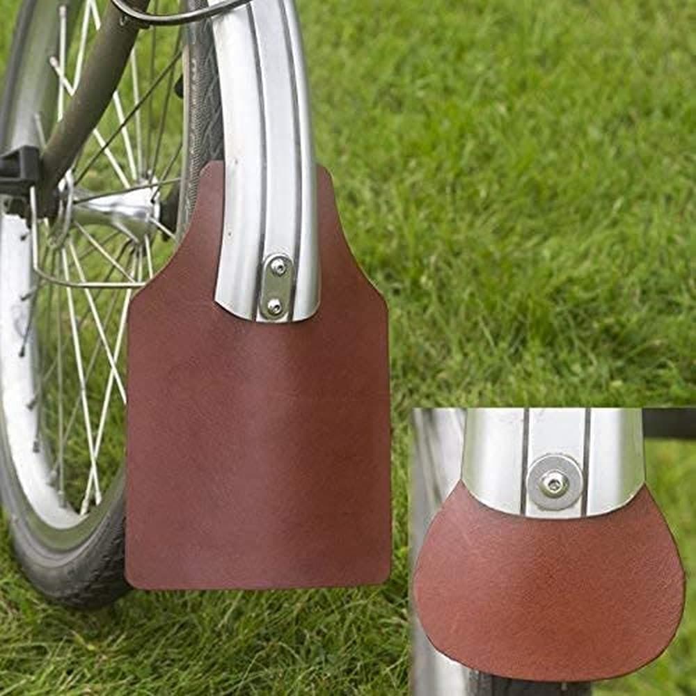 London CraftworkLeather Mudguard Flap Set For BROMPTON Light Brown