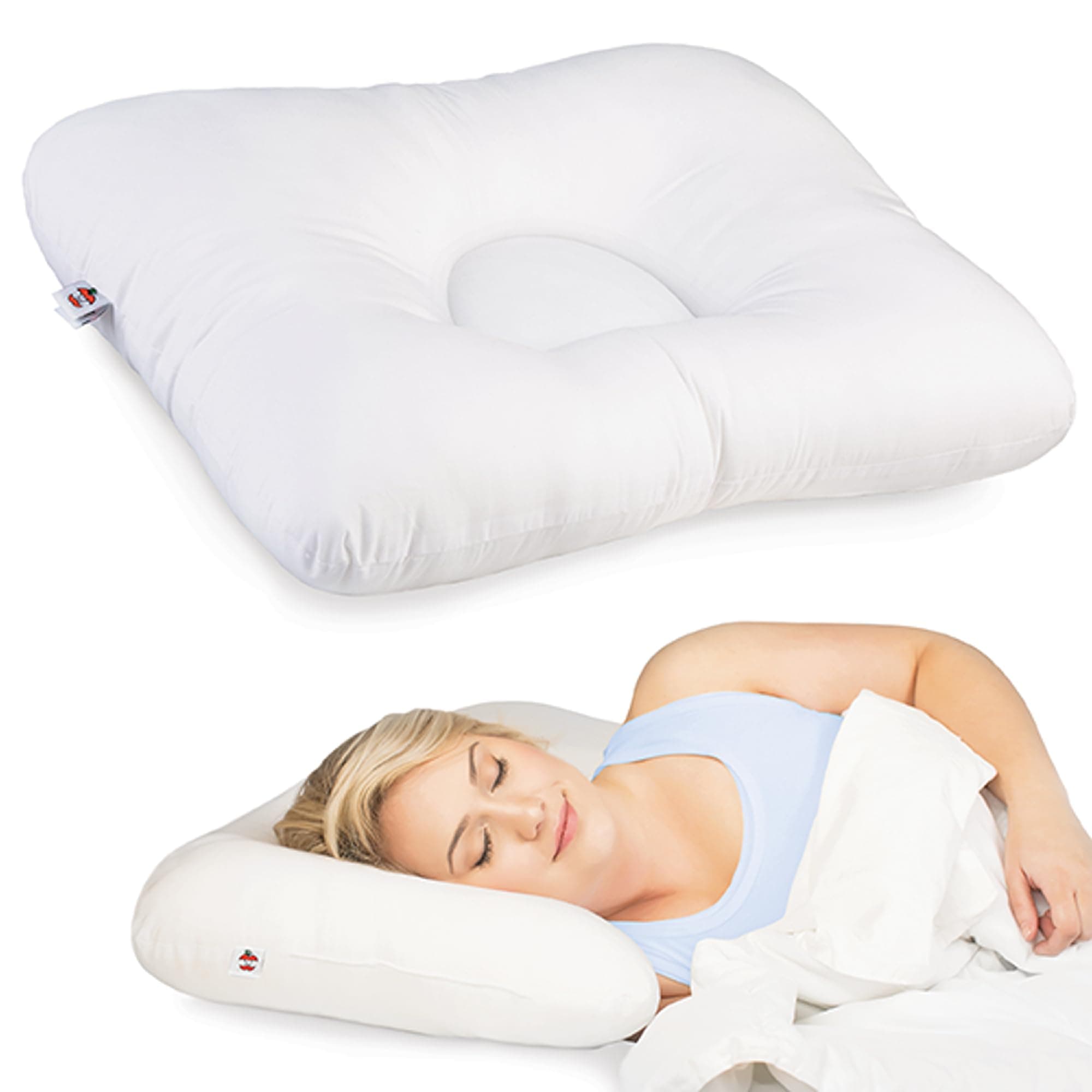 Core Products FIB-240 D-Core Cervical Support Pillow, Standard, White