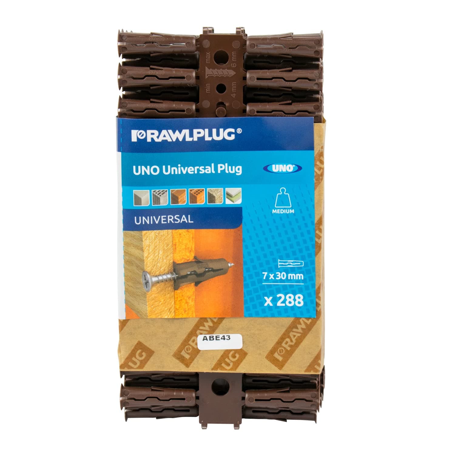 Uno Plug (Trade Pack of 288) - Brown