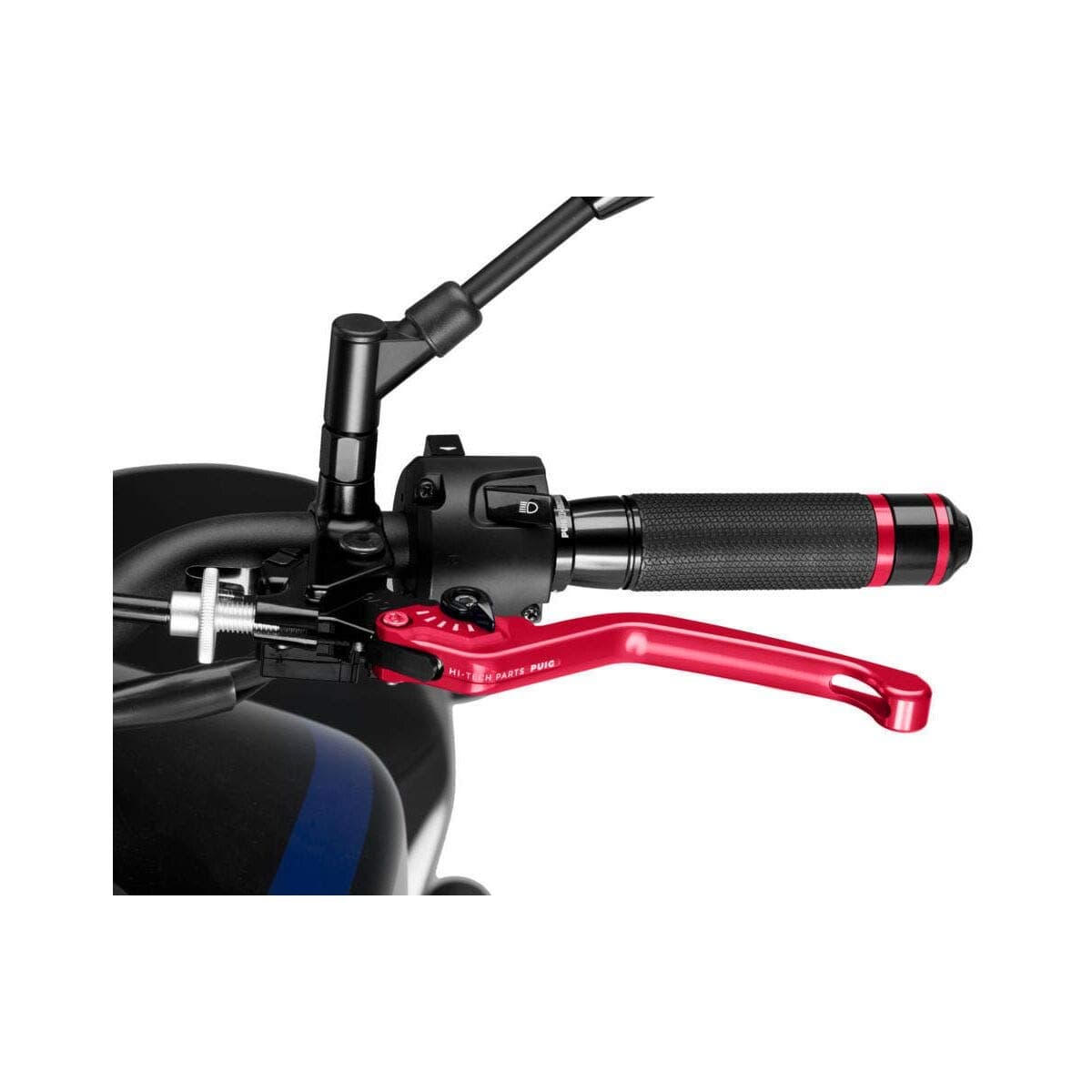 Puig220RN Unfoldable Clutch Lever with Black Selector, Red
