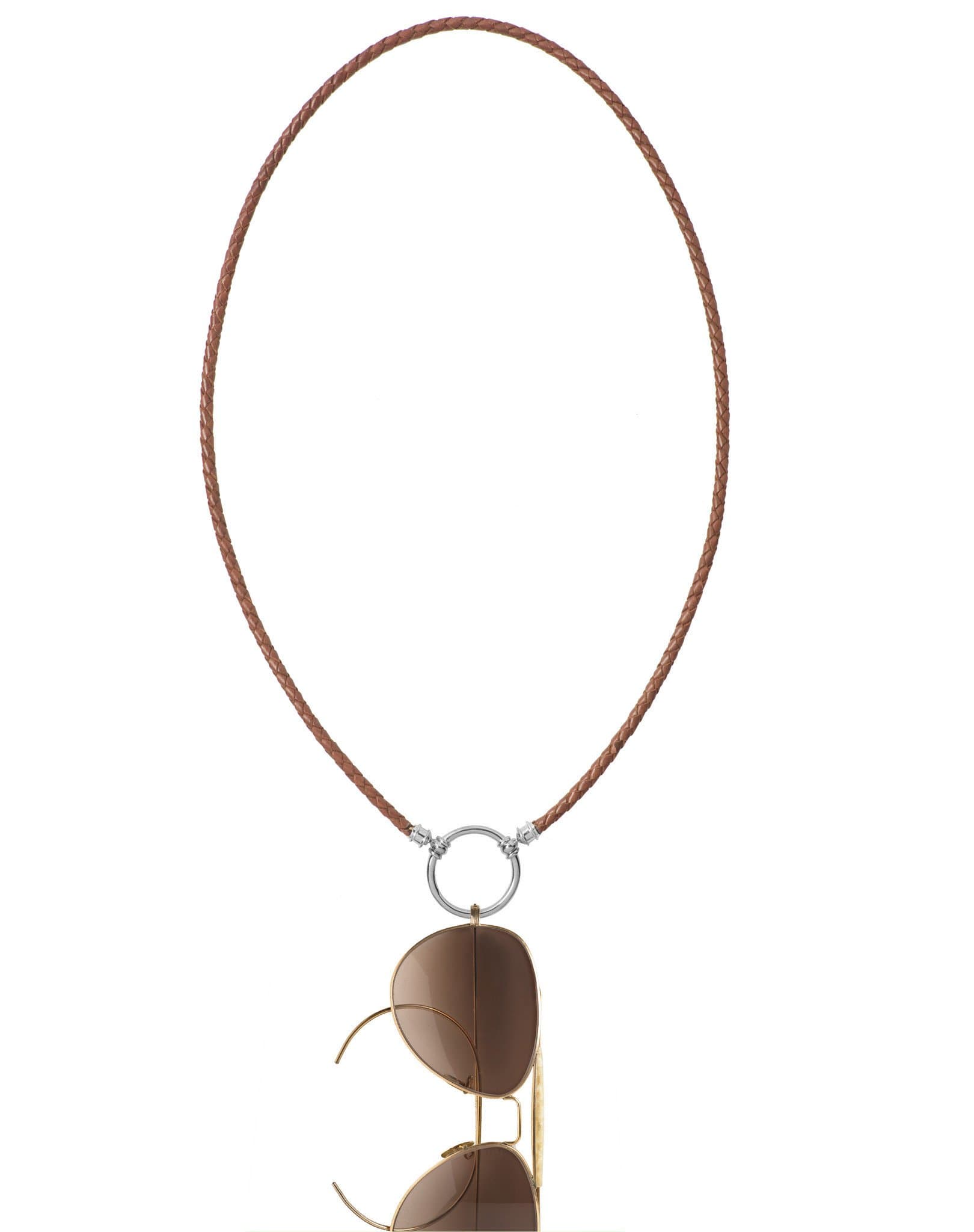 901LP Itatian Leather Eyeglass Necklace