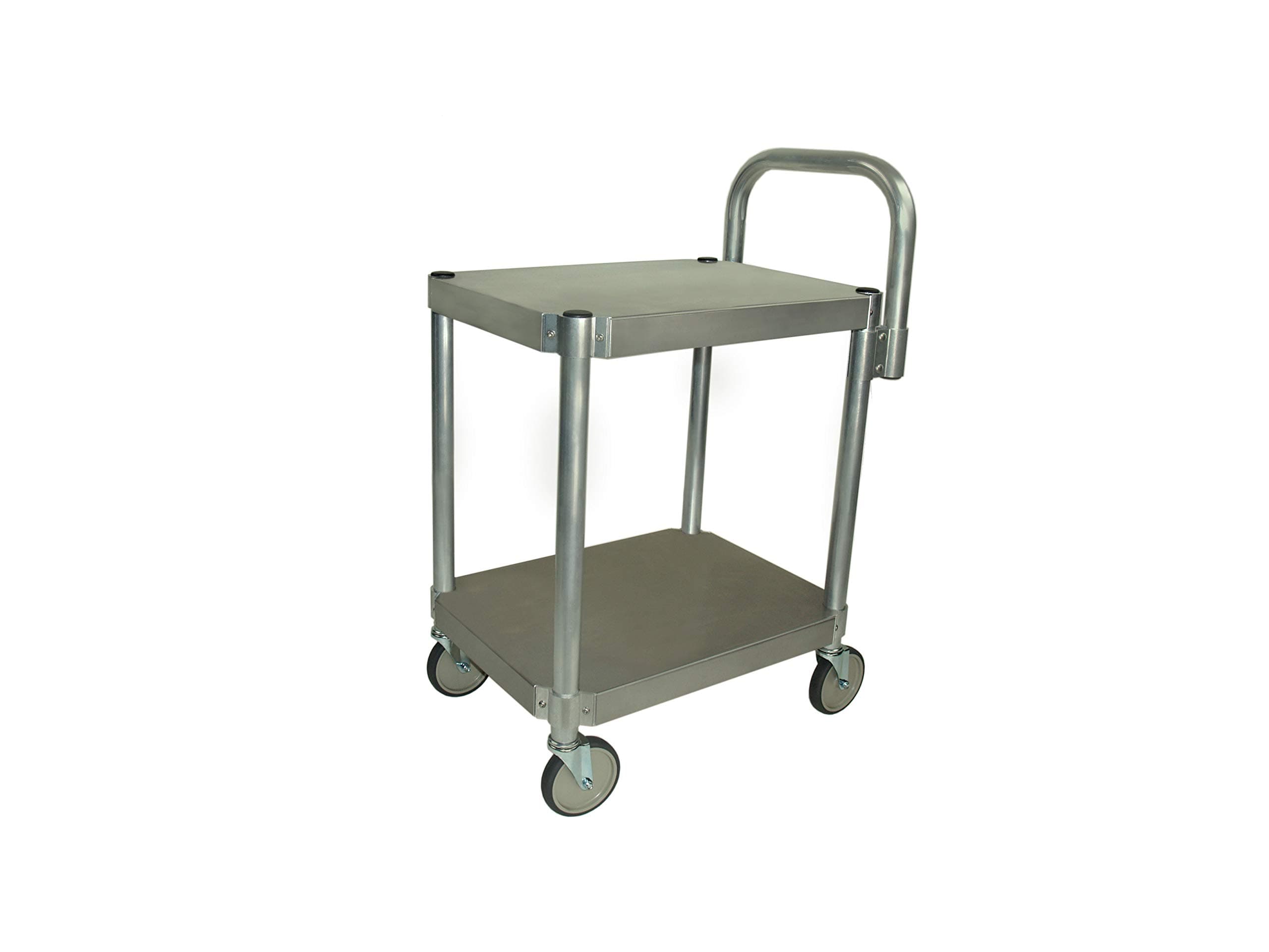 PVIFSNUC2430 Utility Cart with 2 Adjustable Solid Shelves and Handle, 400 lbs Shelf Capacity, 30" Length x 24 Width x 36" Height