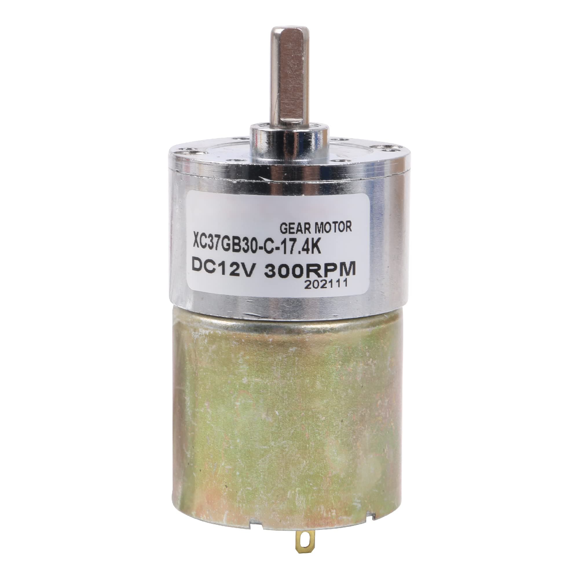 DC 12V 300PRM Gear Box Speed Control Electric Motor Replacement for ZGB37RG Silver Metal for Robot DIY