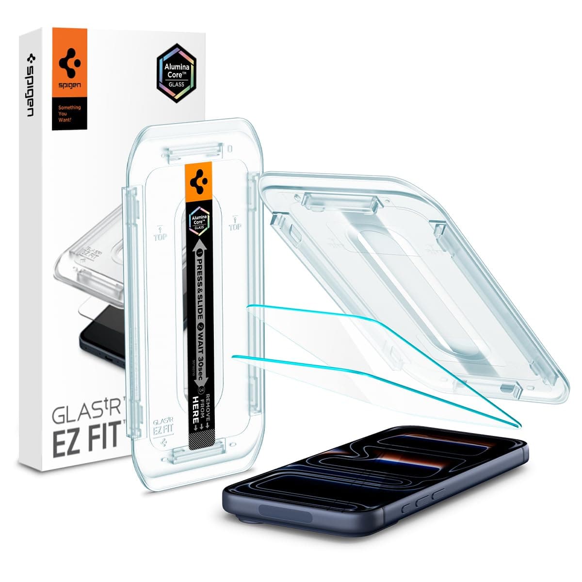 Spigen Glas.tR EZ Fit Tempered Glass Screen Protector for iPhone 17 Pro / 17, iPhone 16 Pro - 2 Pack