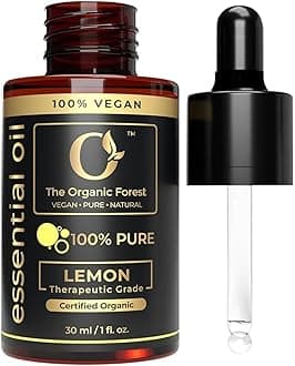 100% Plant Based Lemon Essential Oil for Skin, Hair, Diffusers & Aromatherapy | Pure and Natural Lemon Oil for Acne, Skin Care & Cleaning | Nimbu Ka Tel |