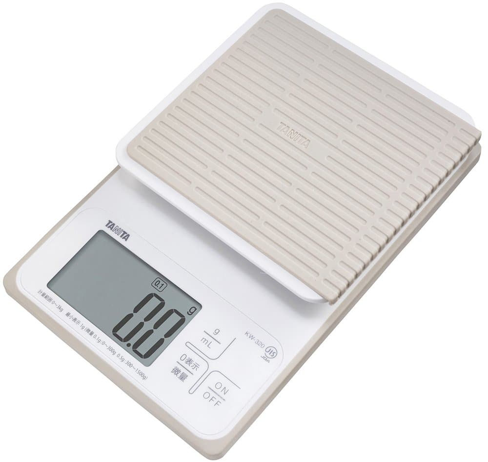 KW-320 WH Cooking Scale, Kitchen Scale, Waterproof, Digital, 6.6 lbs (3 kg), 0.1 g Unit, Washable Kitchen Scale