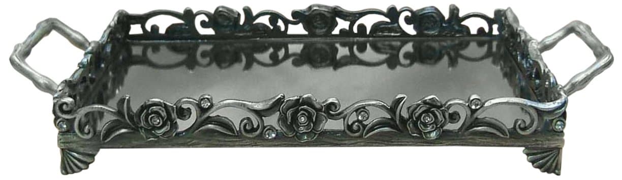 Fei Gifts Rose Vanity Mirror Tray