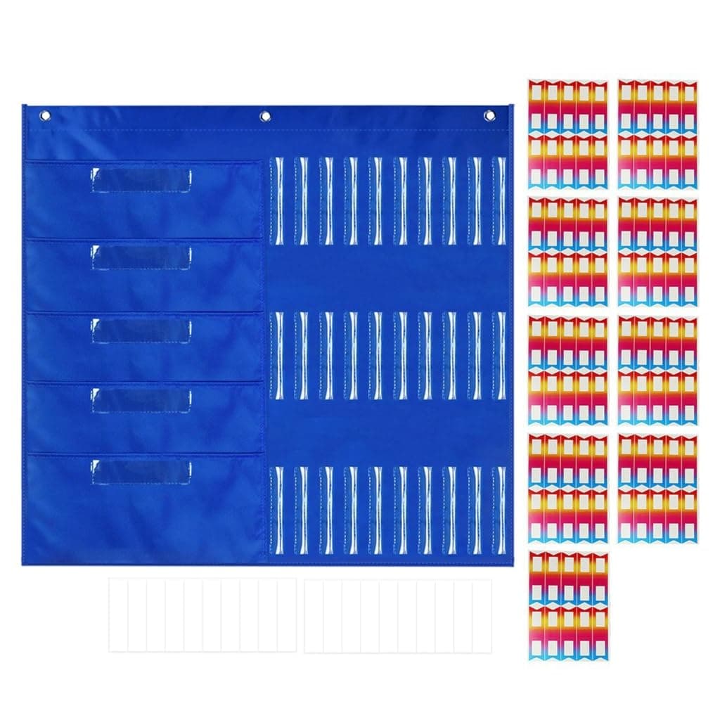 ework Pocket Chart Classroom Storage Pocket Chart for Organization ework, Drawing, Test Paper, Pencil, Marker