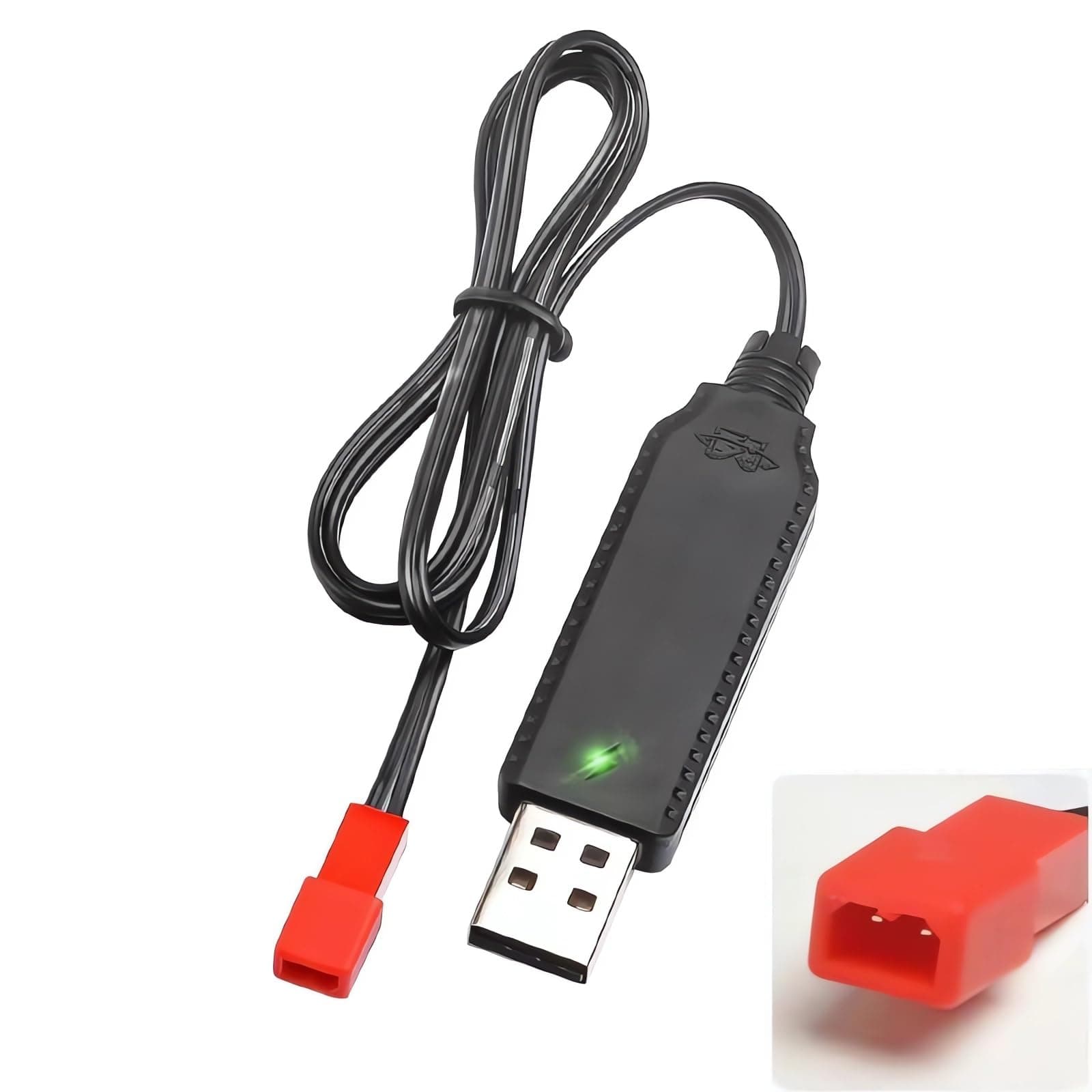 Aliwisdom Universal Battery Charger Cable with JST Connector Plug for 3.7V 1S Lipo & 3.6V 3S Ni-MH/Ni-CD Battery Packs, Compatible with RC Car, Boat, Plane, Drone, Tank, Helicopter