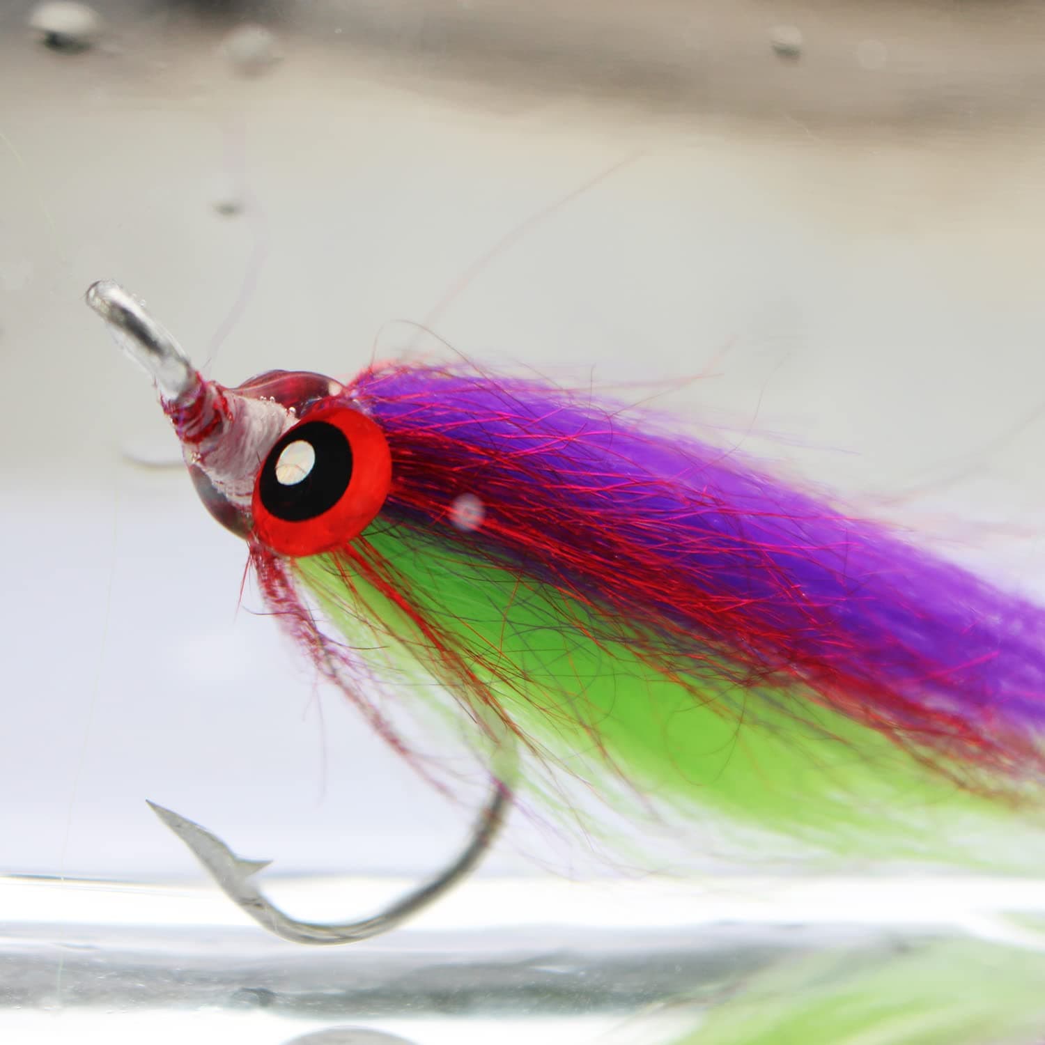 12 pcs 4 Colors 2/0 High Carbon Hook Wounded Minnow Fry Salmon Trout Sea Bass Steelhead Minnow Fly Fishing Flies Lures
