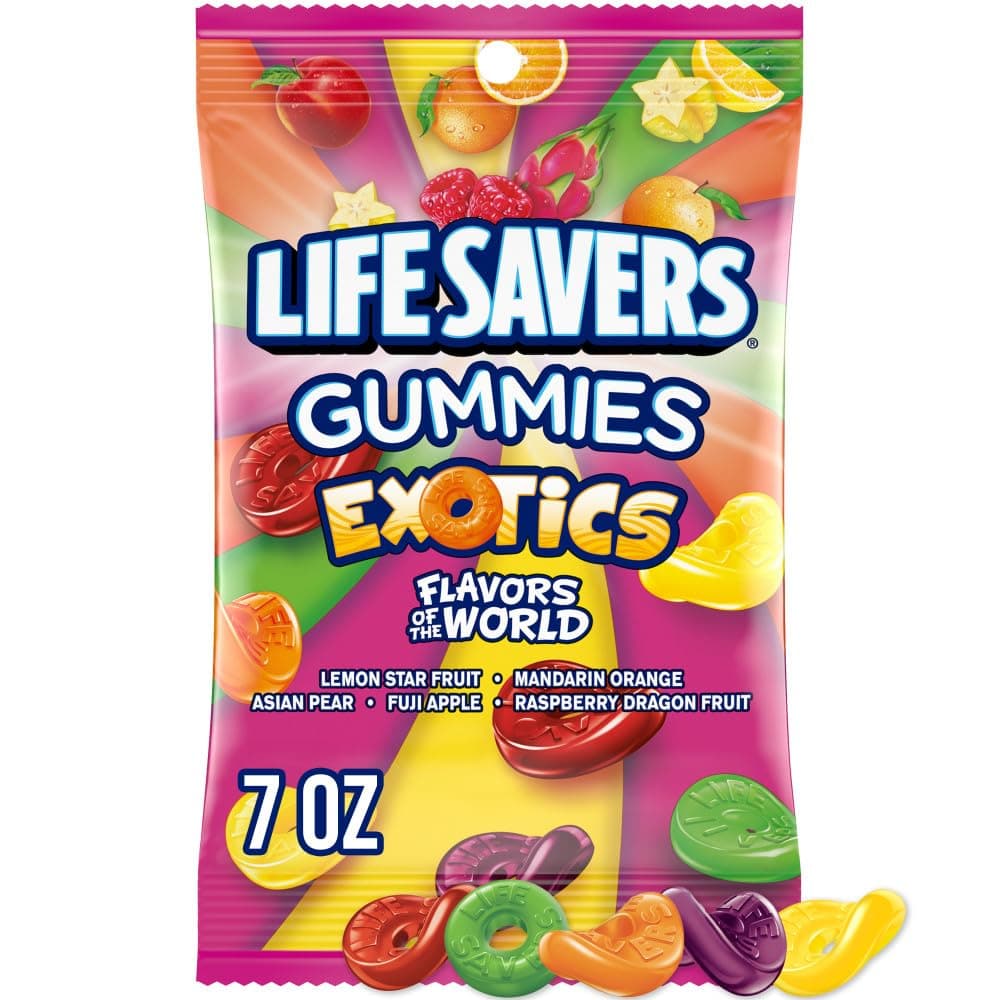 Exotics Gummy Candy, 7 oz Bag