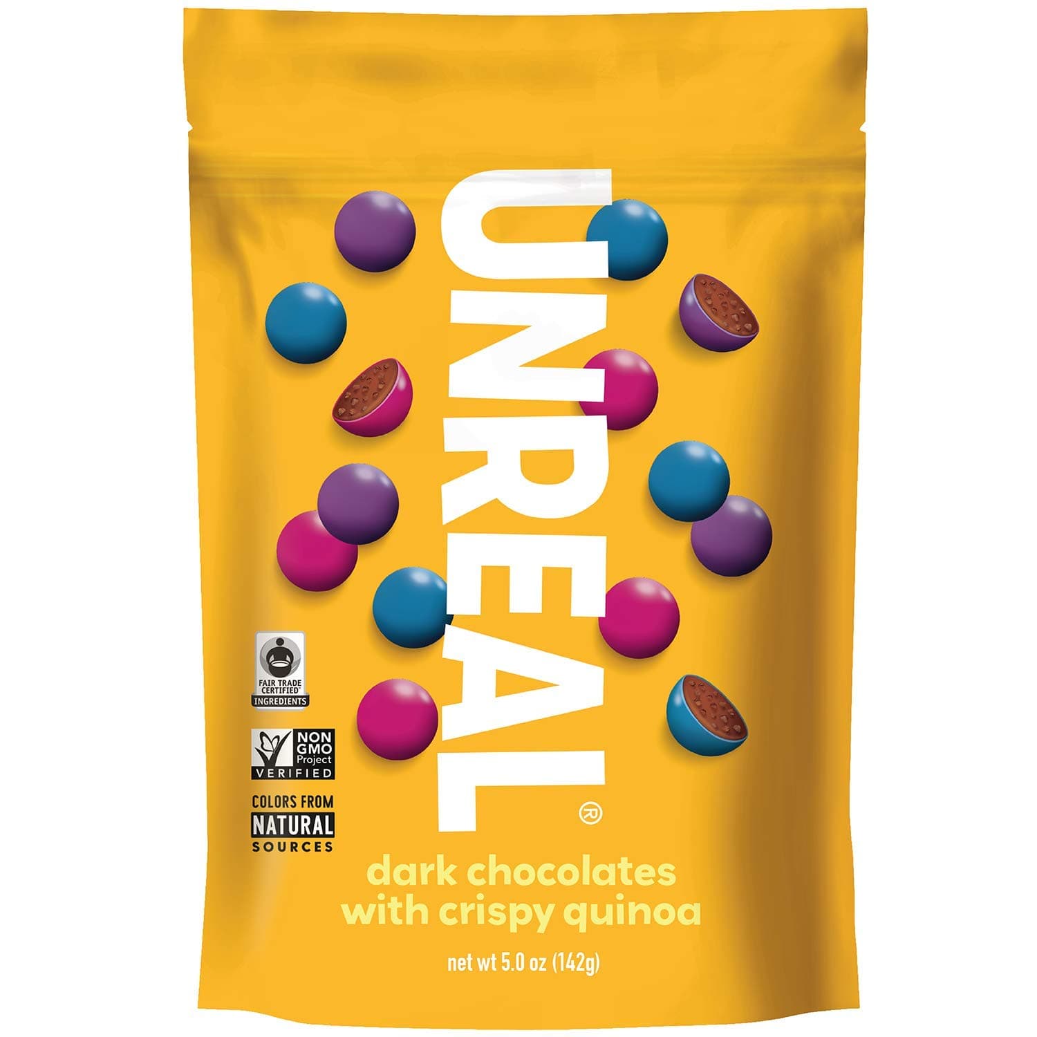 Unreal Gems Dark Chocolate With Crispy Quinoa 5OZ