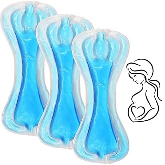 Perineal Cooling Pad, Postpartum Cold Packs Gel Bead Ice Pack Cold Therapy for Women After Pregnancy and Delivery, 2 Ice Pack and 3 Cover (Blue (3 Pack))