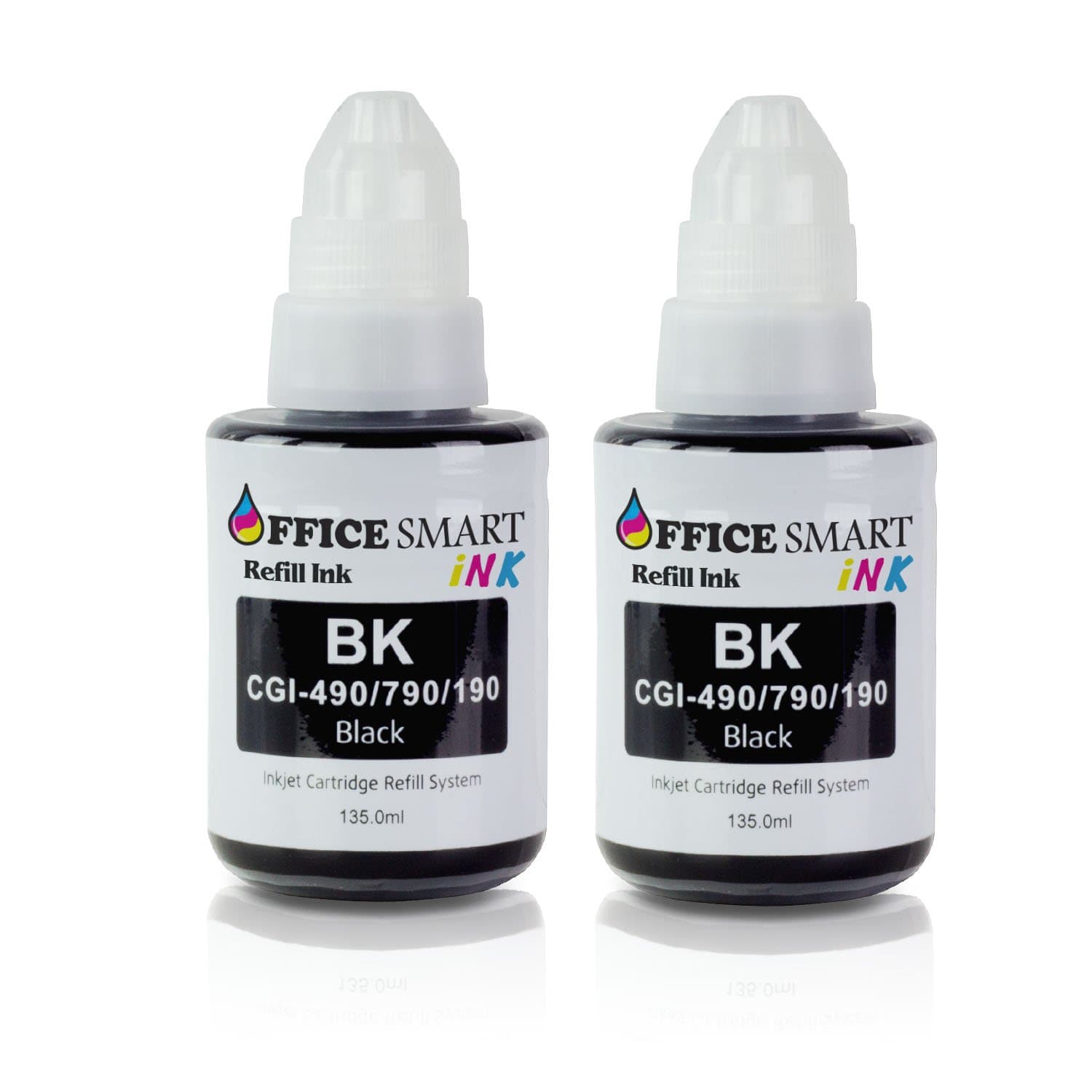 2pk Compatible with GI-290 Black Dye Refill Ink 135ml for PIXMA G4200, PIXMA G3200, PIXMA G2200, PIXMA G1200 Printers