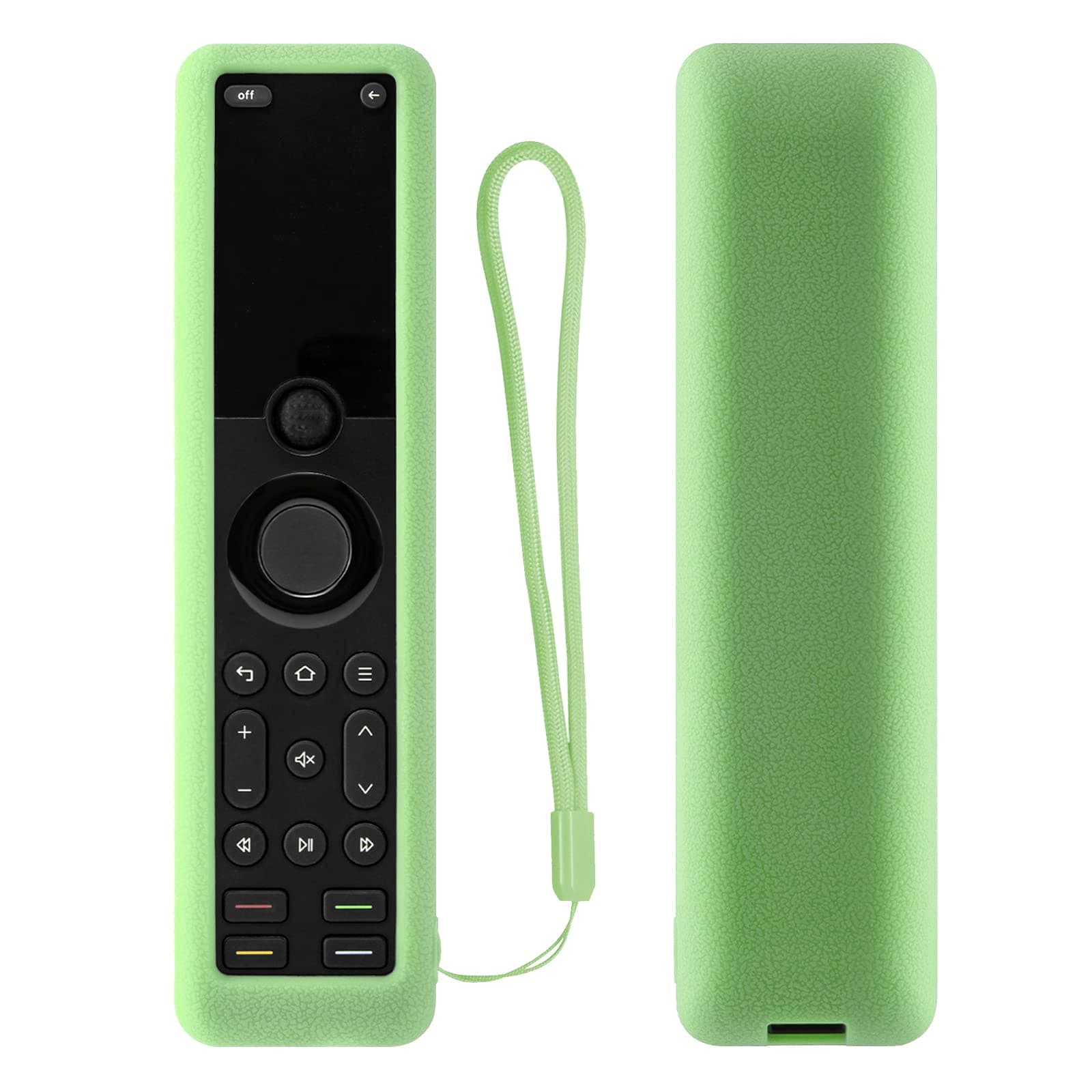 Protective Silicone Remote Case Only for SofaBaton X1 Universal Remote Shockproof Washable Skin-Friendly Anti-Lost Remote Cover with Loop (Glow in Dark Green)