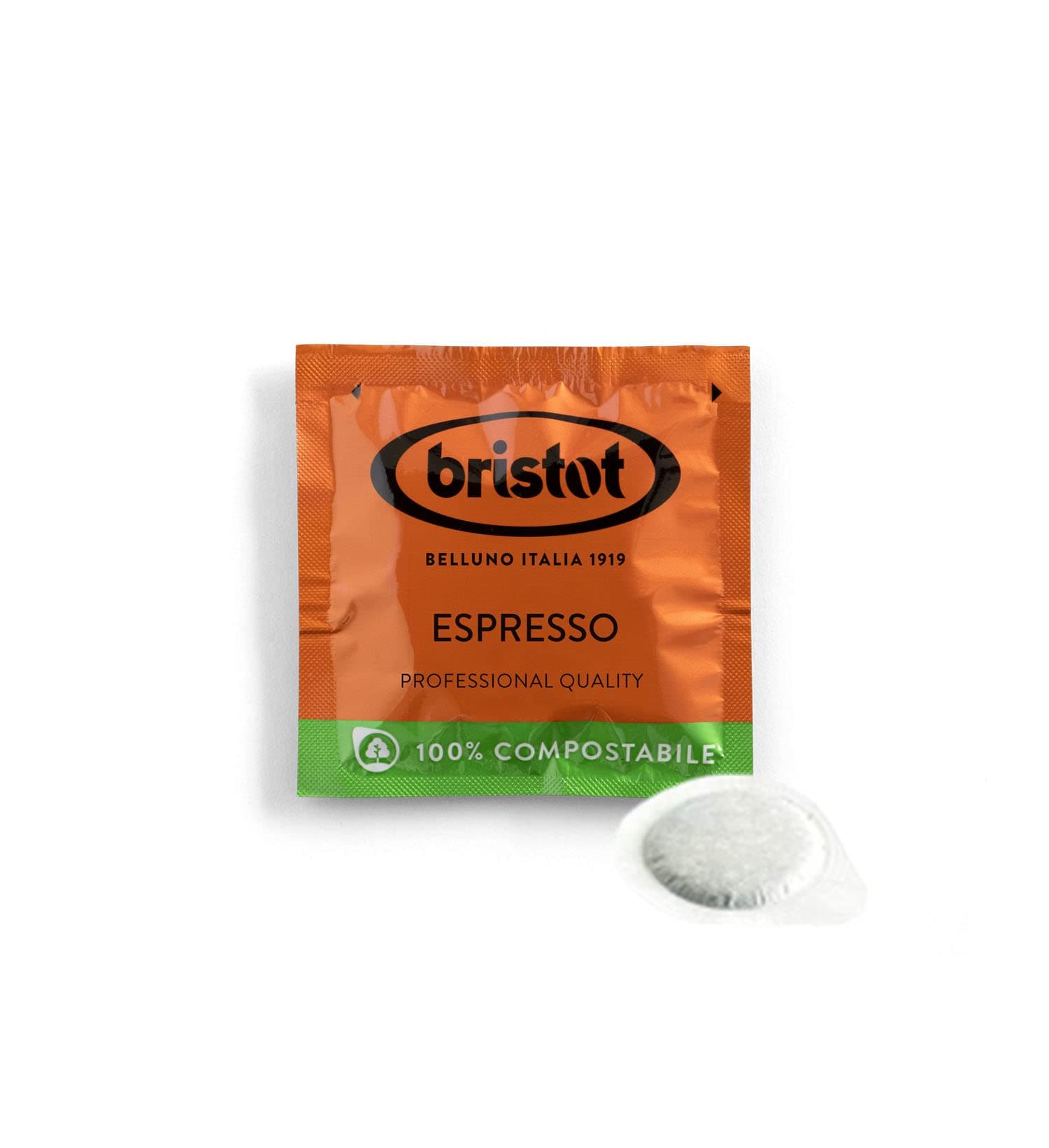 Bristot Single-Serve Compostable Coffee Pods | Low Acid | E.S.E. Coffee Pods | Medium Espresso Roast | Pack of 150