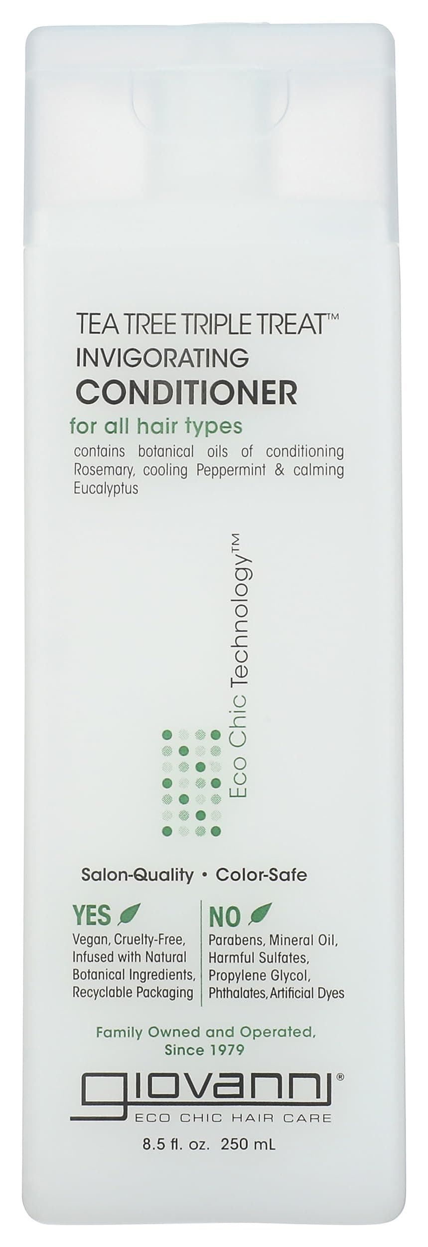 Invigorating Tea Tree Conditioner - Triple Treat Cleansing, Moisturizing, and Refreshing Formula, 8.5 Ounce (Pack of 1)