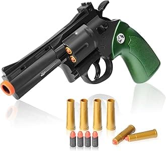 Toy Gun Revolver, EVA Soft Bullets Cap Gun, with 36 Bullets, Revolver Guns for Kids Ages 8-12