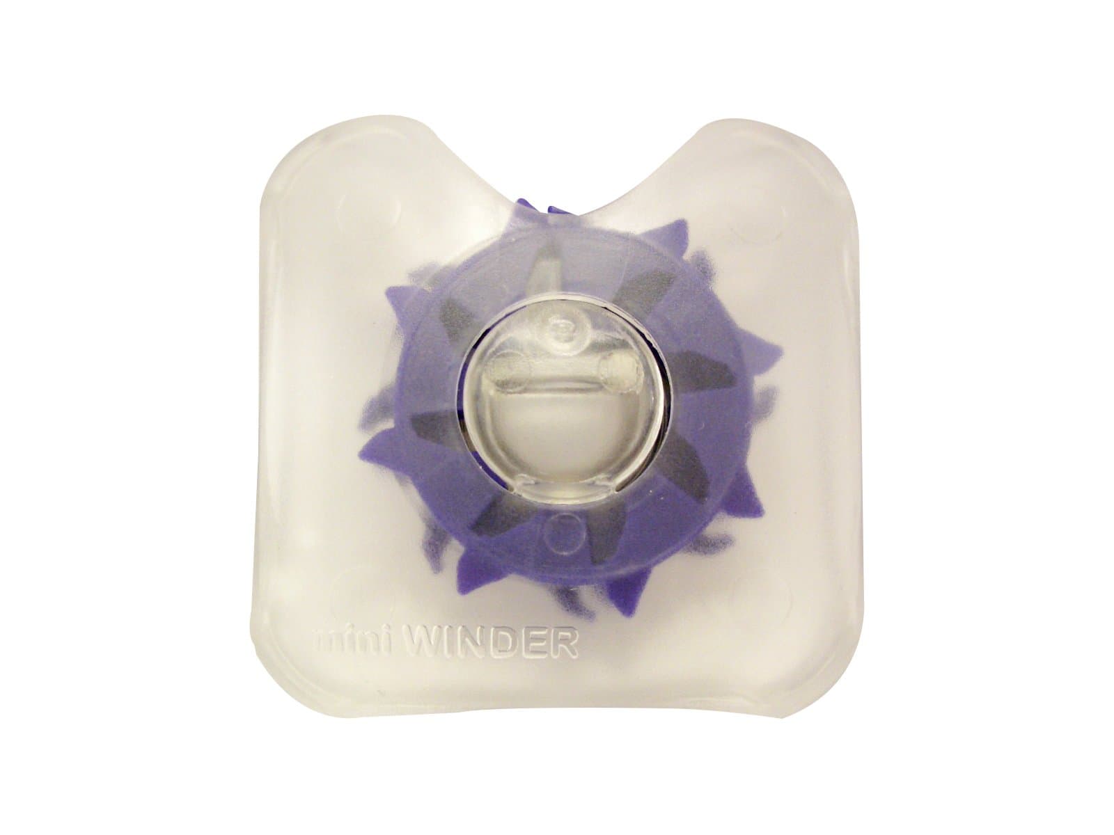 No More Tangled Earphones! Retractable, Spring Loaded, Automatic Earphone Cable Winder - Clear with Purple