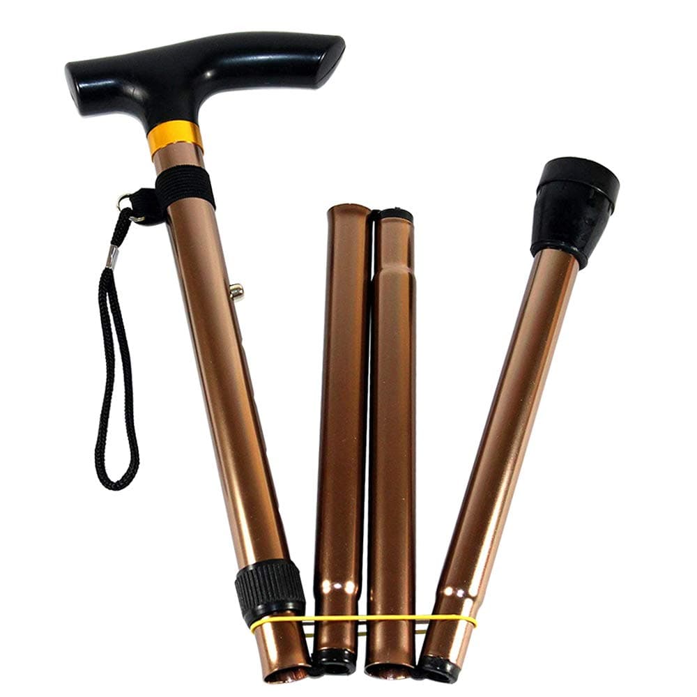 Folding Adjustable Walking Stick/Cane - Lightweight，Non-Slip Base, Unisex Walking Stick Cane for Men Women,Portable Cane with T Handle