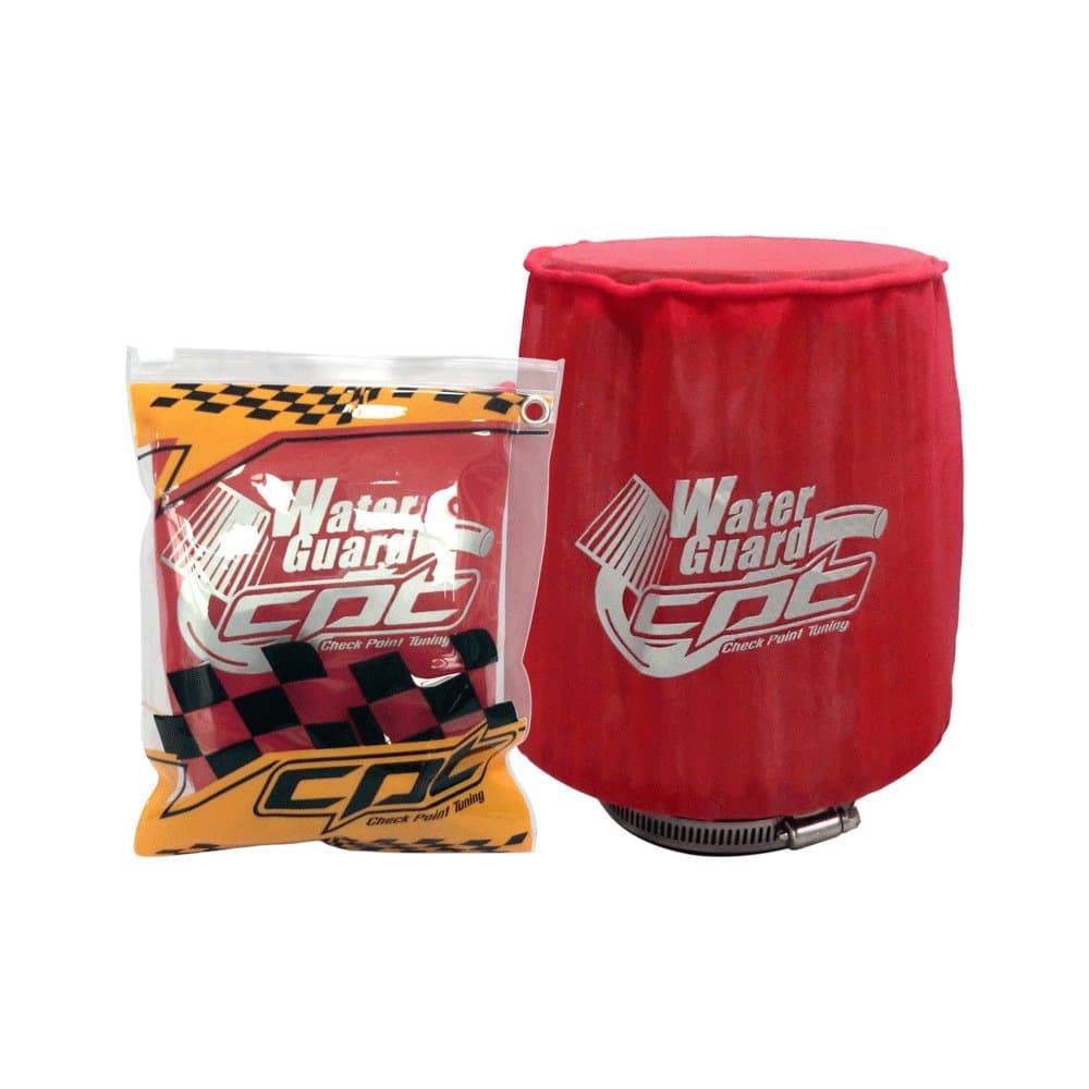 Water Guard Cold Air Ram Intake Pre-Filter Cone Filter Cover for Ford Medium Red CPT-WG-M-R