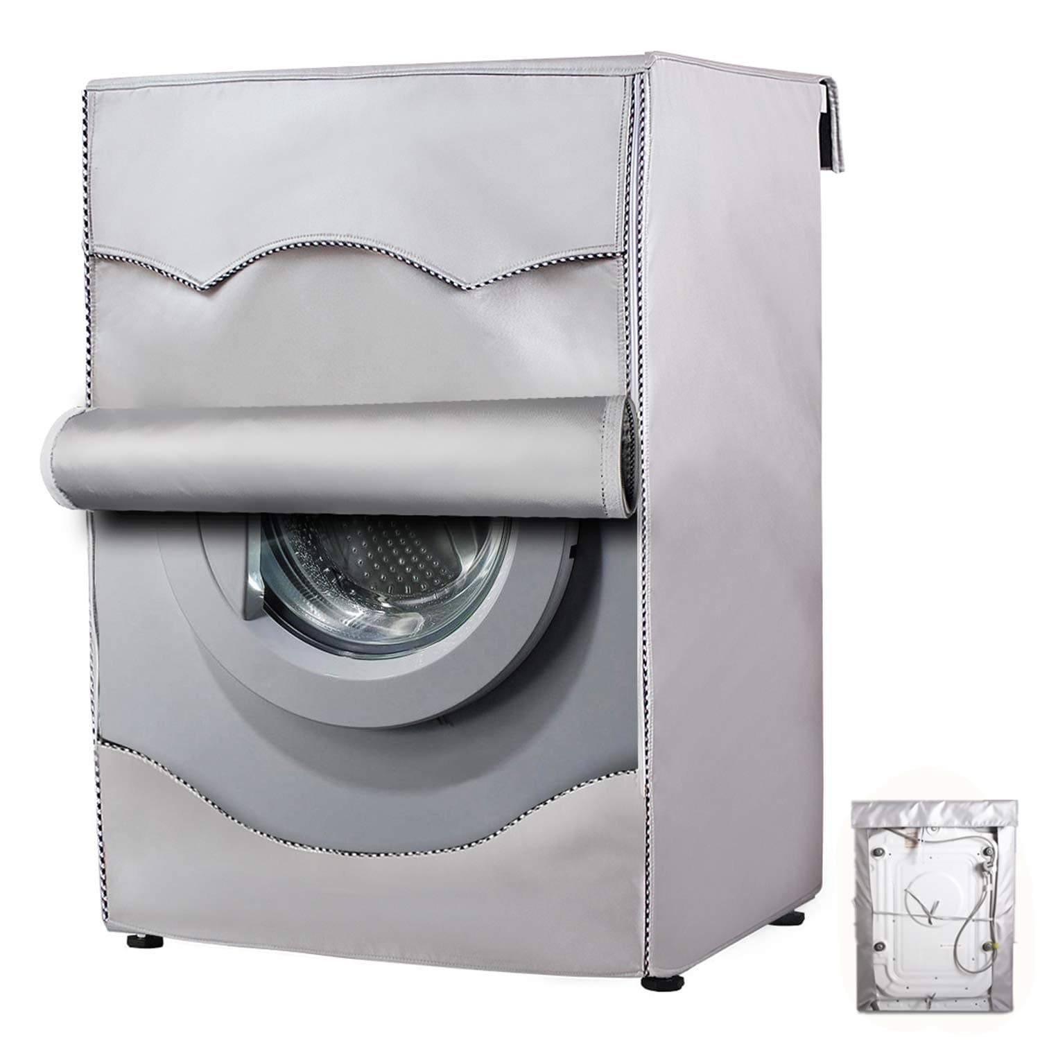 Washer/Dryer Cover for Front-Loading Machine Waterproof dustproof Thin (W27 D33 H39 in,Thin)
