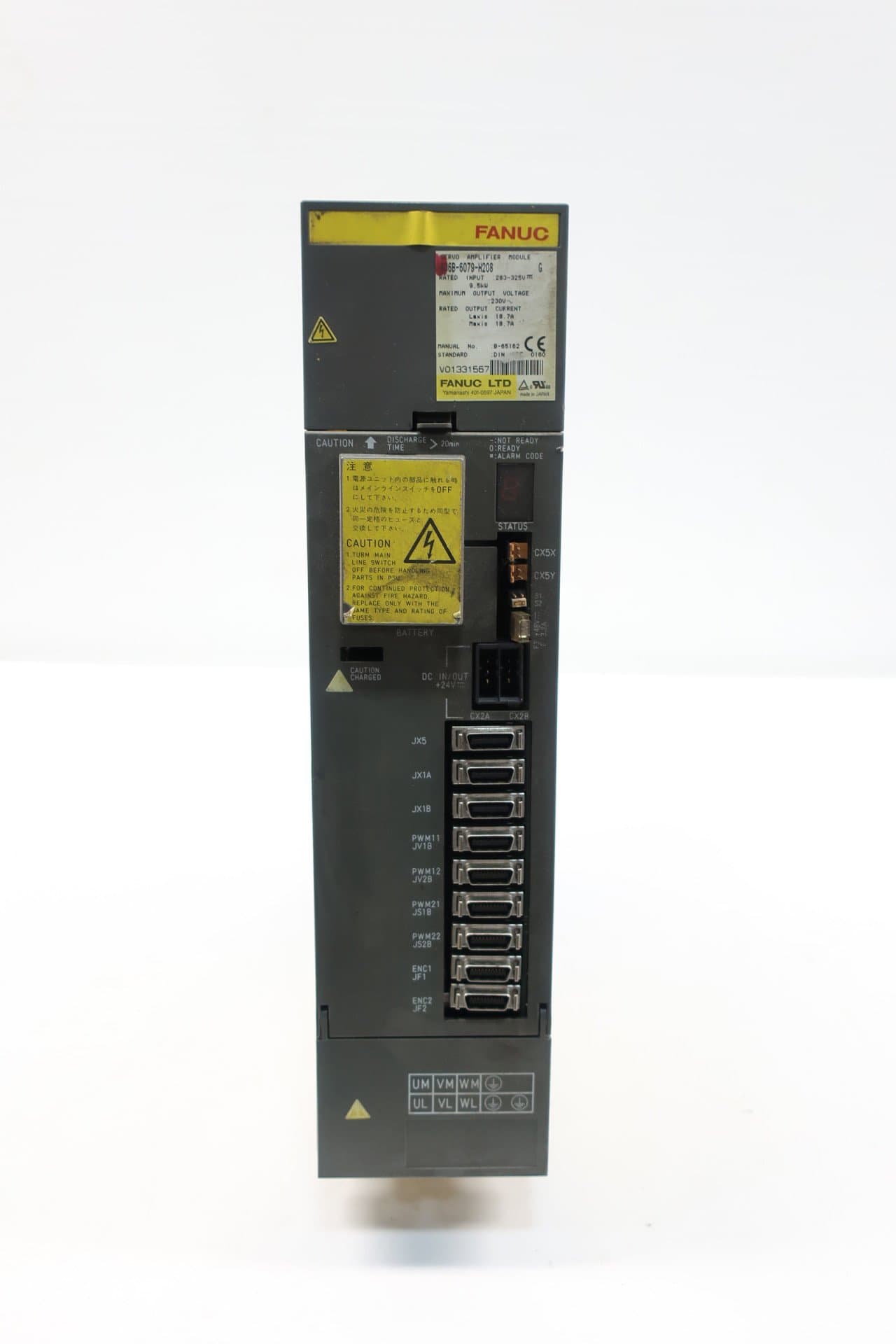FANUC A06B-6079-H208 SERVO AMPLIFIER MODULE 283-325V-DC 230V-AC 9.5KW D601515