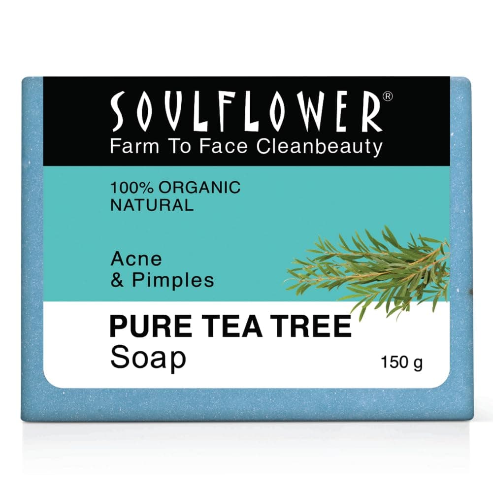Tea Tree Soap Handmade, 100% Pure, Natural & Cold processed Grade 1 BIS Standard Premium & Luxurious Soap with Essential Oils, Exotic Herbs & Aroma, 150g