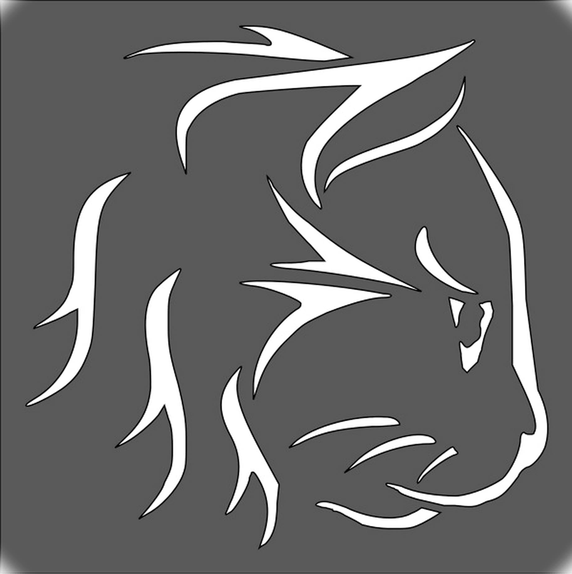 Cat Stencil 5.5 x 5.5 inch Custom Cut Plastic Art Craft Reusable Template Logo for Scrapbooking Wall Wood Glass Painting